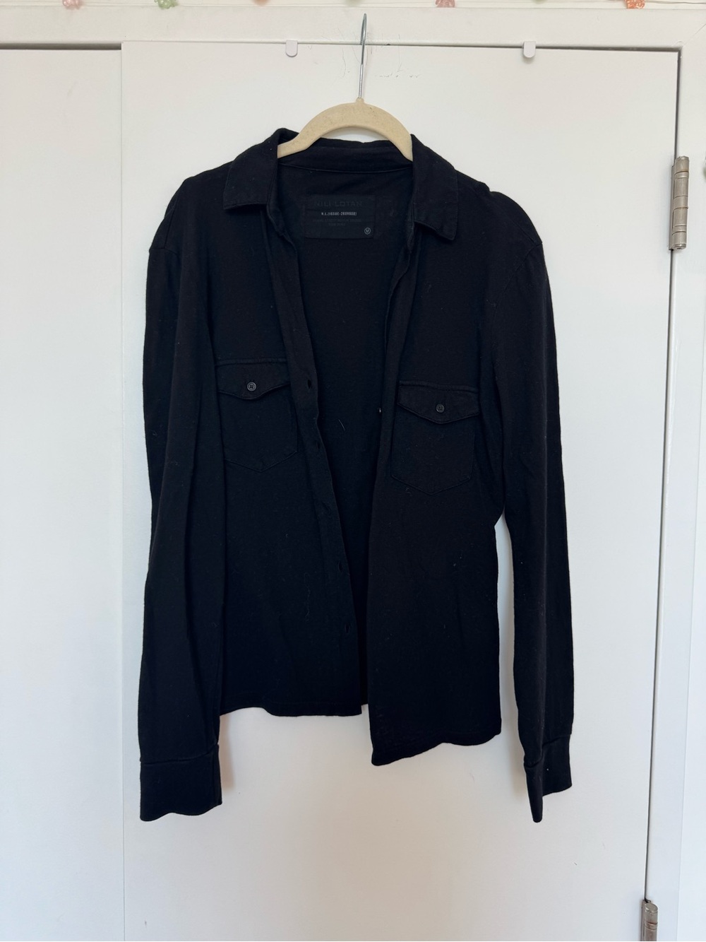 Nili Lotan Black Crewneck Top